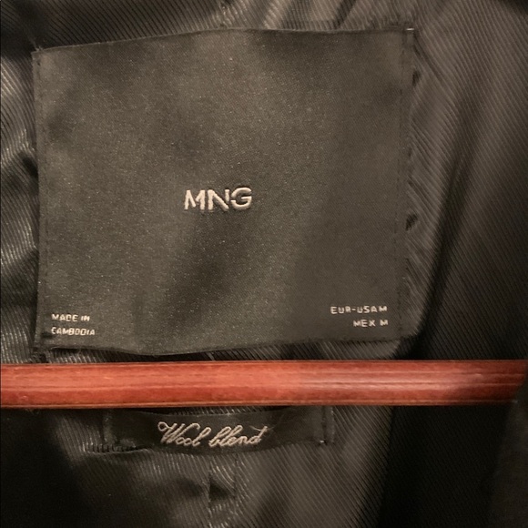 Mango Classic Black Double breasted  Coat - size M - Picture 2 of 8